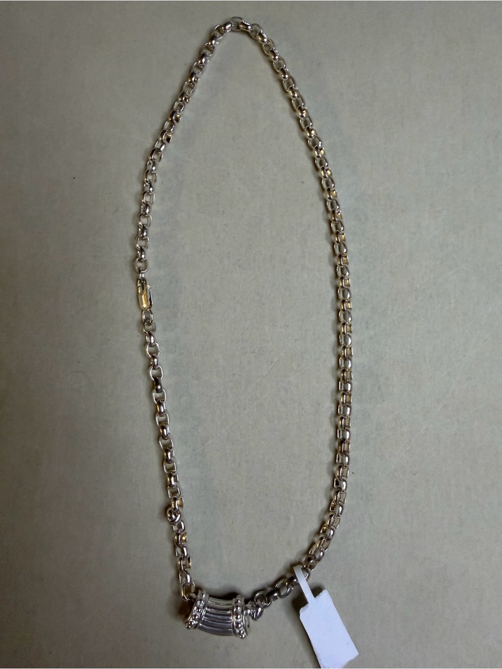 Milor Italy 925 Sterling Silver 18” Necklace – Vintage Barrel Tube Link – 27.5g